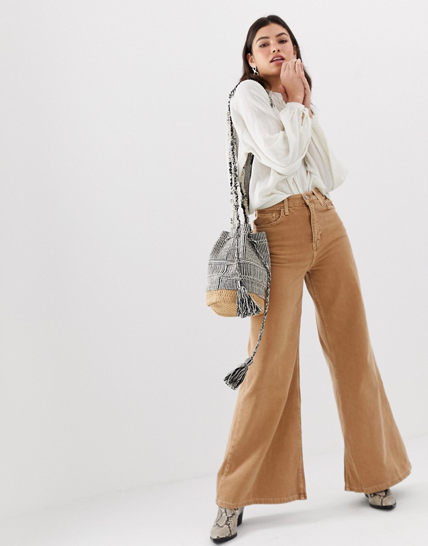 Free People high rise wide leg jeans