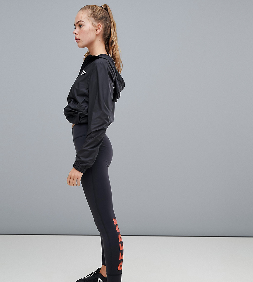 Reebok Training Exclusive To ASOS Leggings With Contrast Logo In Black And Red