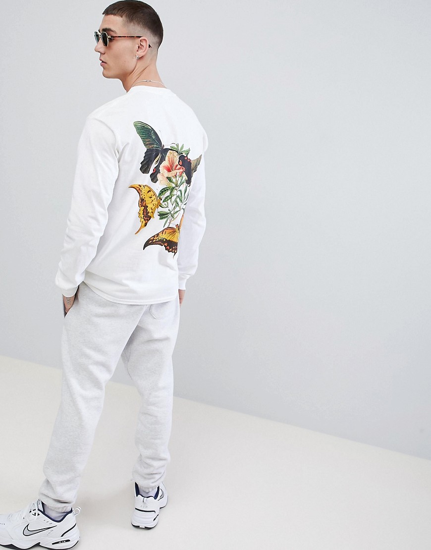 French Montana jungle long sleeve t-shirt in white with back print
