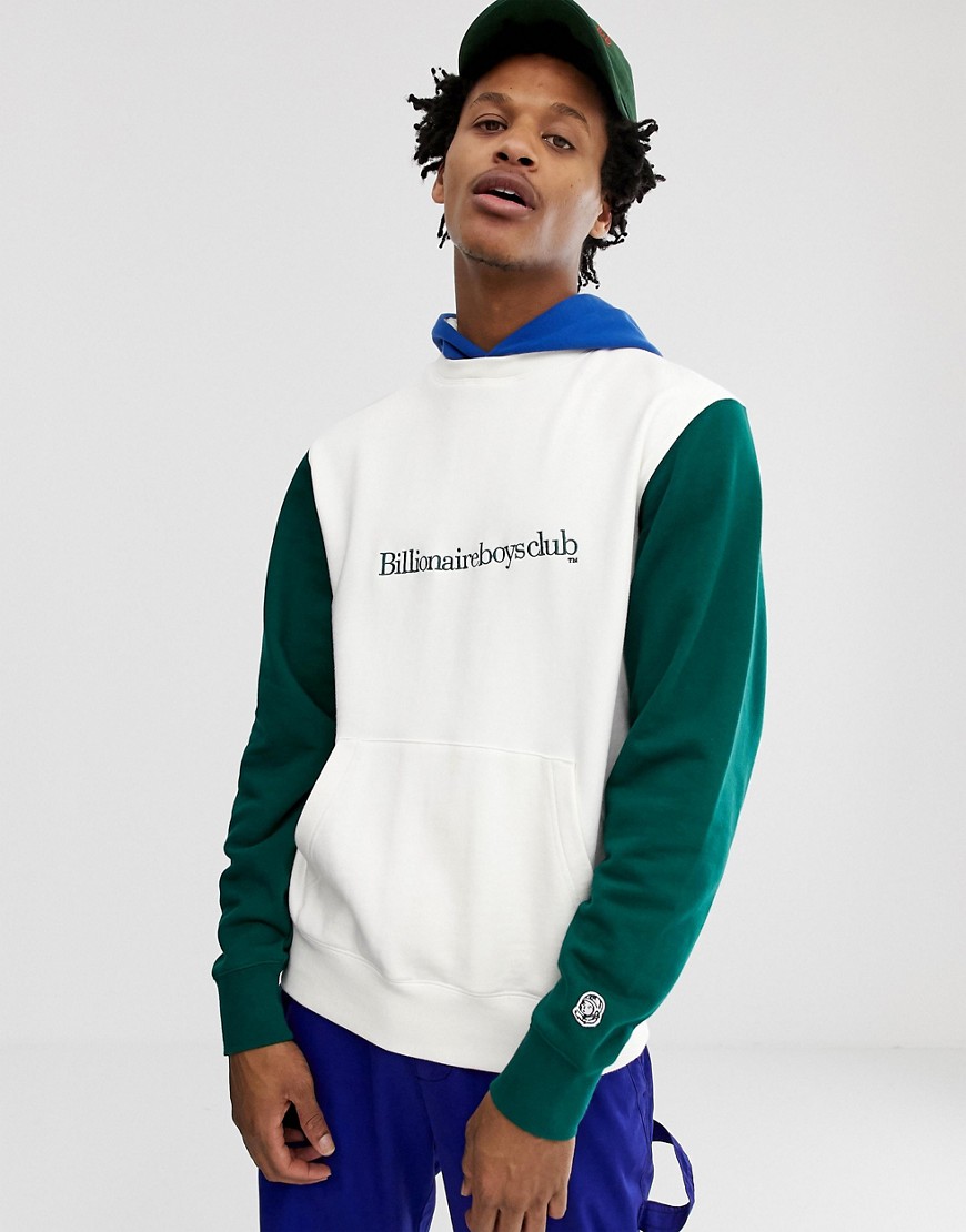 Billionaire Boys Club colour block hoodie in white