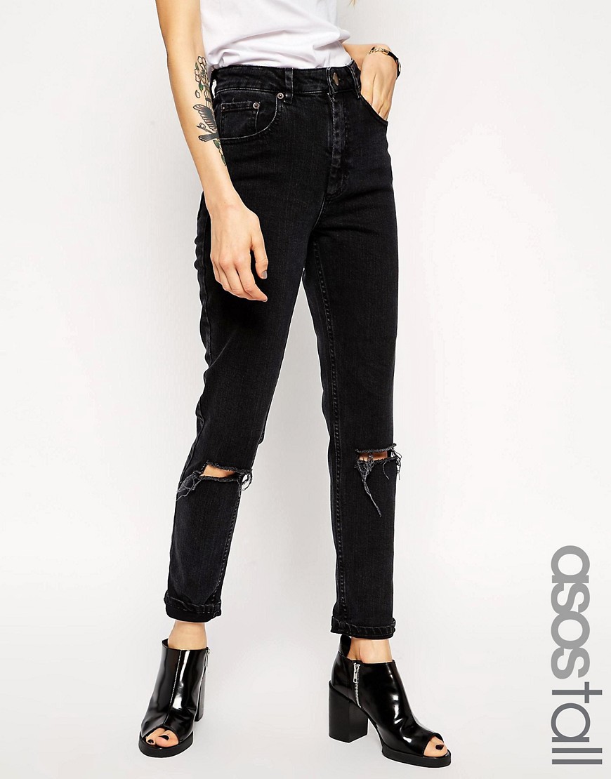 ASOS Tall | ASOS TALL Farleigh High Waist Slim Mom Jeans in Washed ...