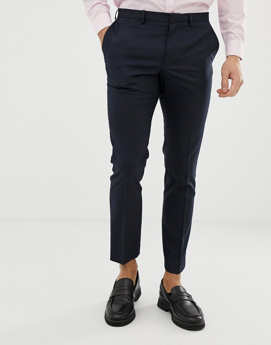 Burton Menswear skinny fit suit trouser in navy