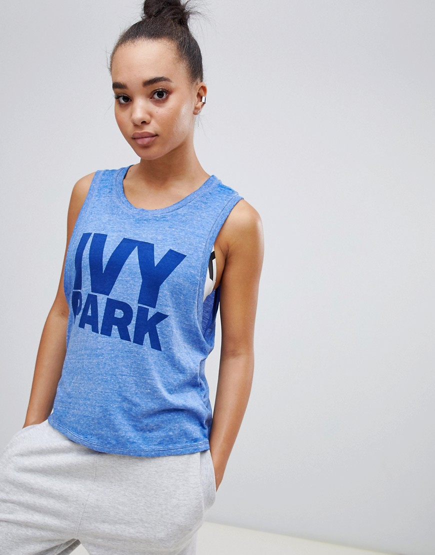 Ivy Park logo drop arm hole tank top
