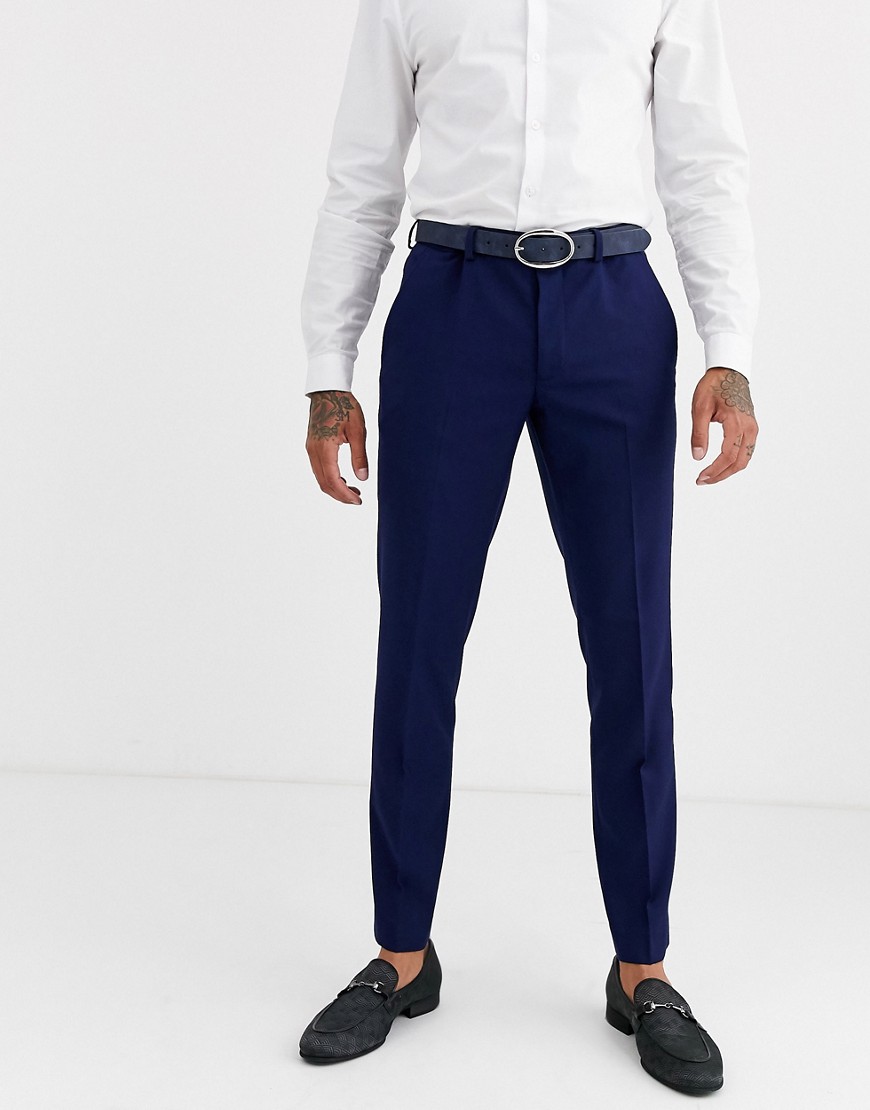Burton Menswear skinny suit trousers in blue