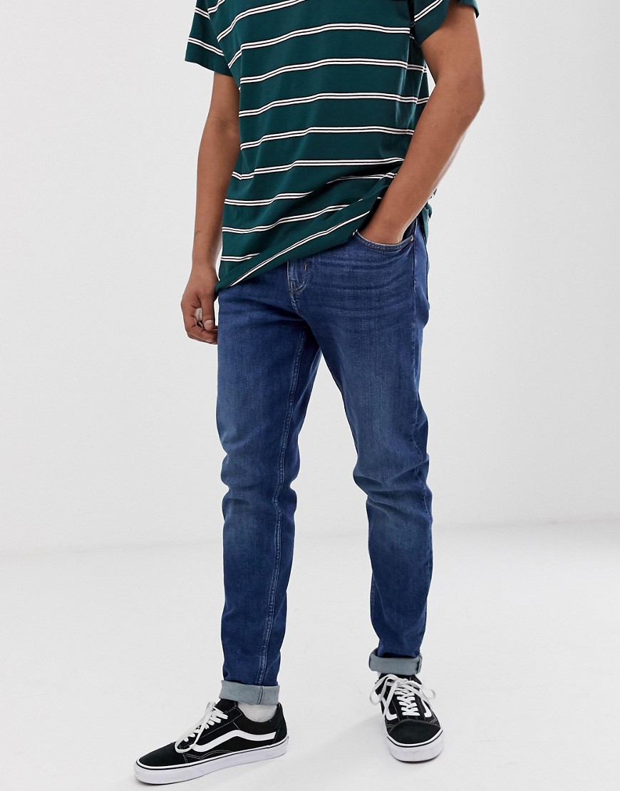 Weekday Cone slim tapered jeans in blue