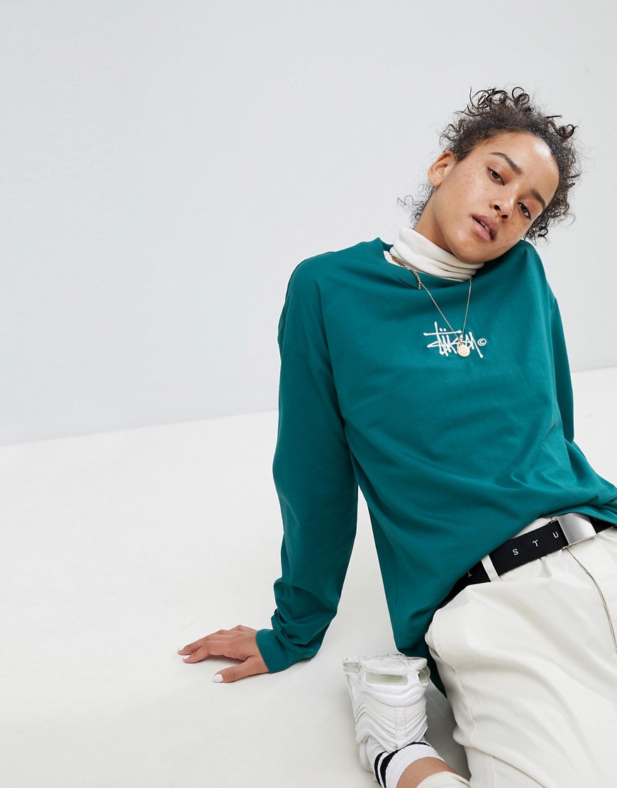 Stussy Sweatshirt With Logo - Emerald