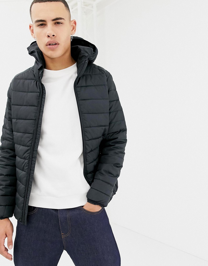 Only & Sons hooded quilted jacket