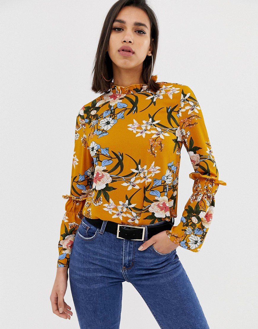 AX Paris long sleeve floral blouse