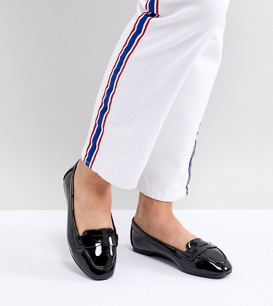 New Look Wide Fit Patent Loafer