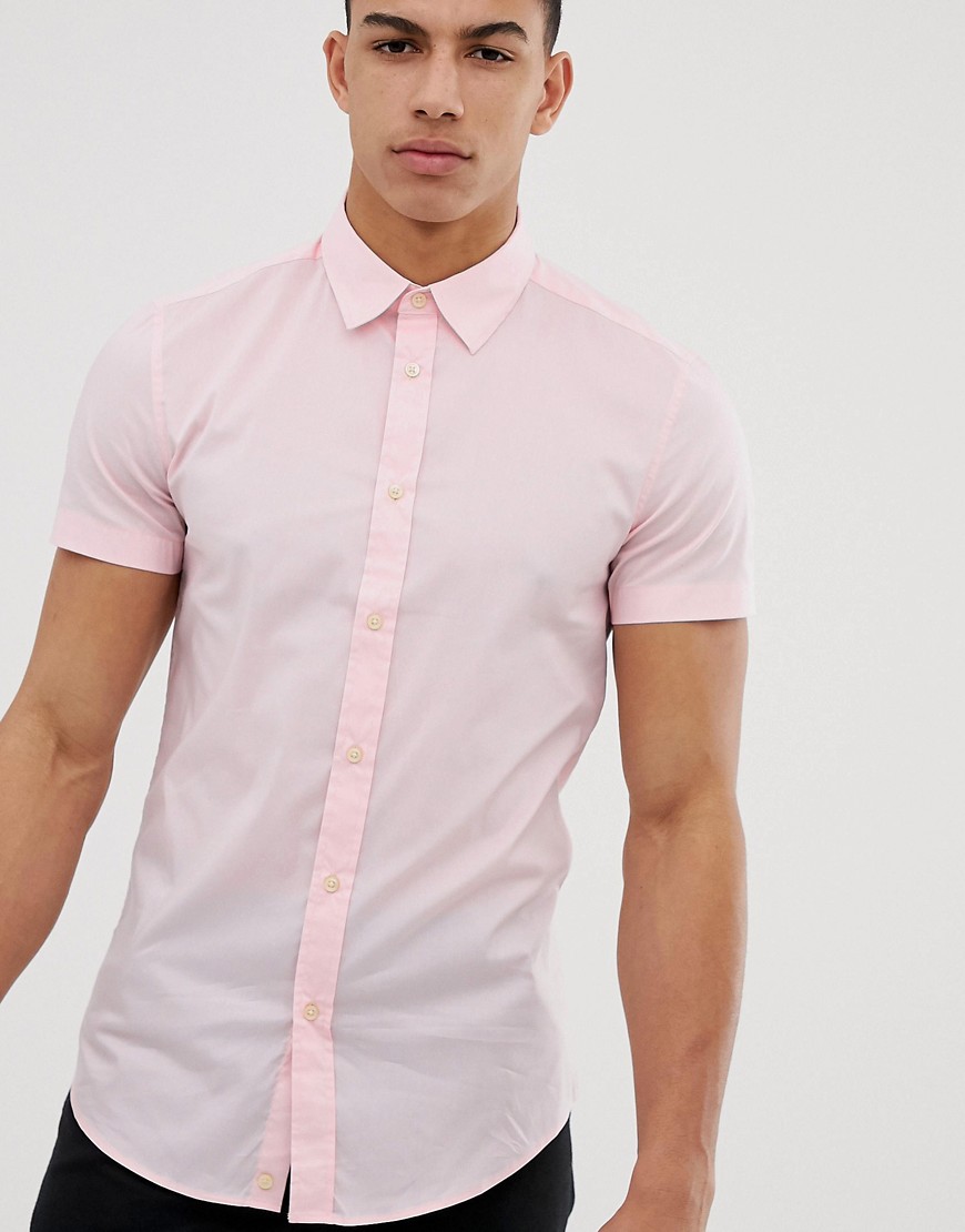 United Colors Of Benetton short sleeve shirt in pink