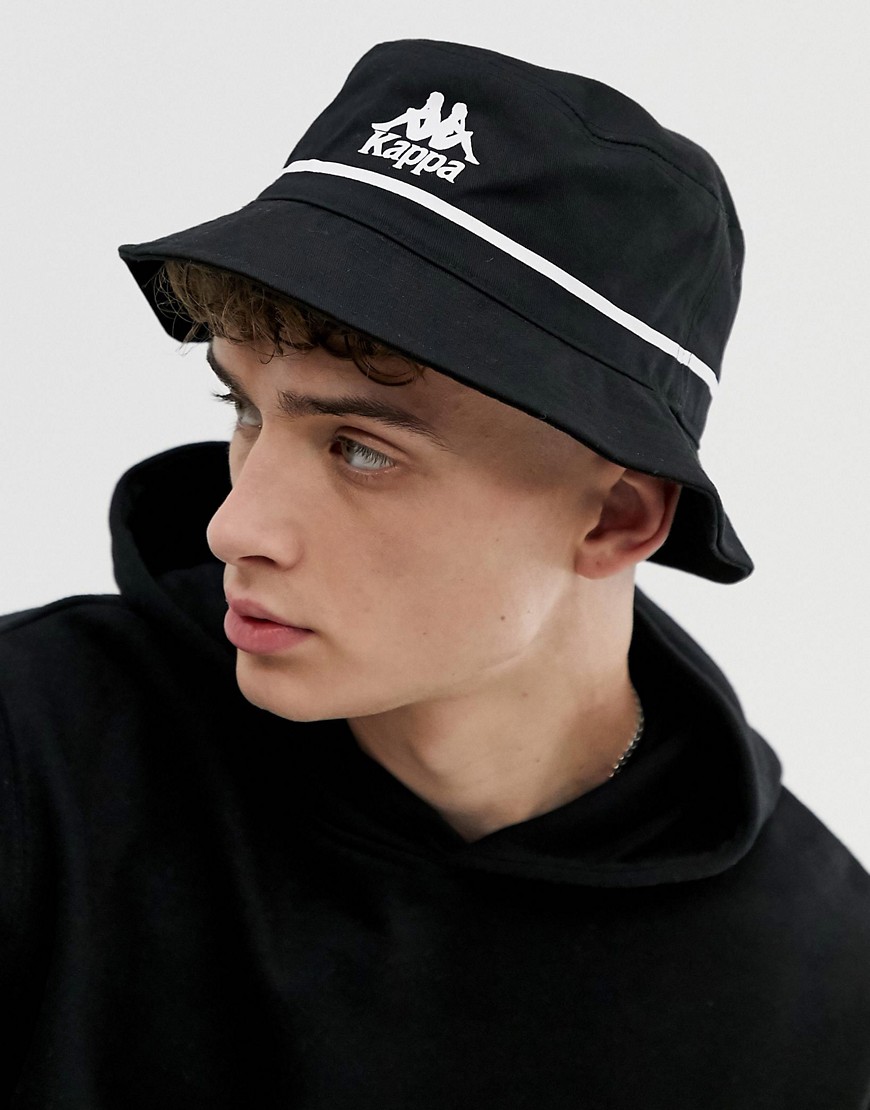 Kappa Authentic Bucketo bucket hat with embroidered logo in black