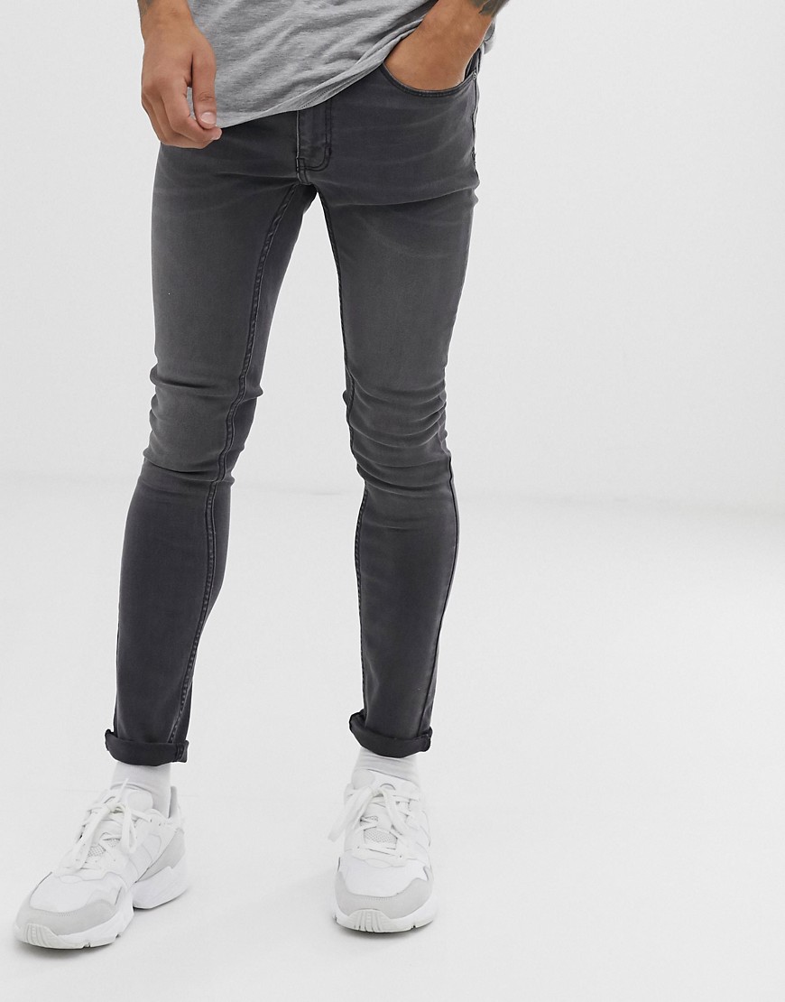Burton Menswear super skinny jeans in grey wash