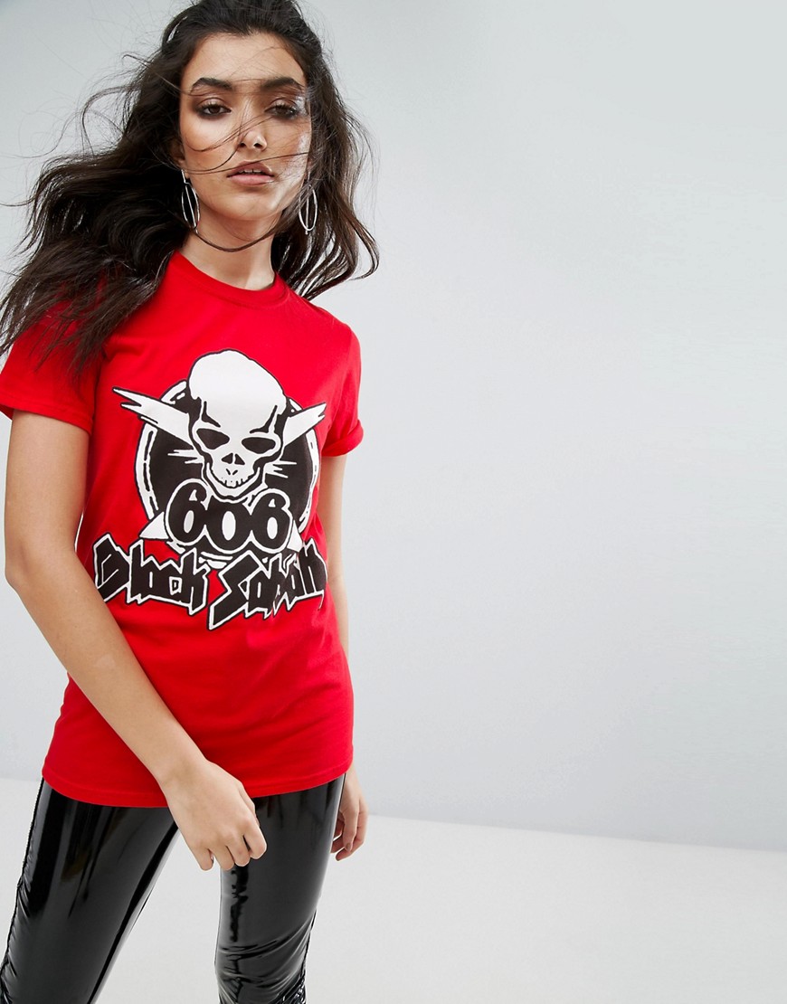 Oversize-футболка с принтом черепа 606 Black Sabbath - Красный Bravado Tour Merch 