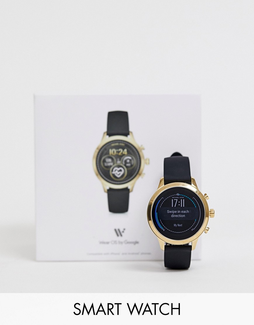 Michael Kors runway touchscreen smart watch in black/gold MKT5053