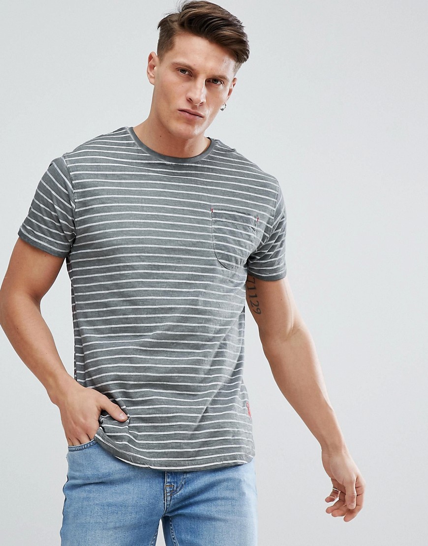 Ringspun Stripe T-Shirt - Grey