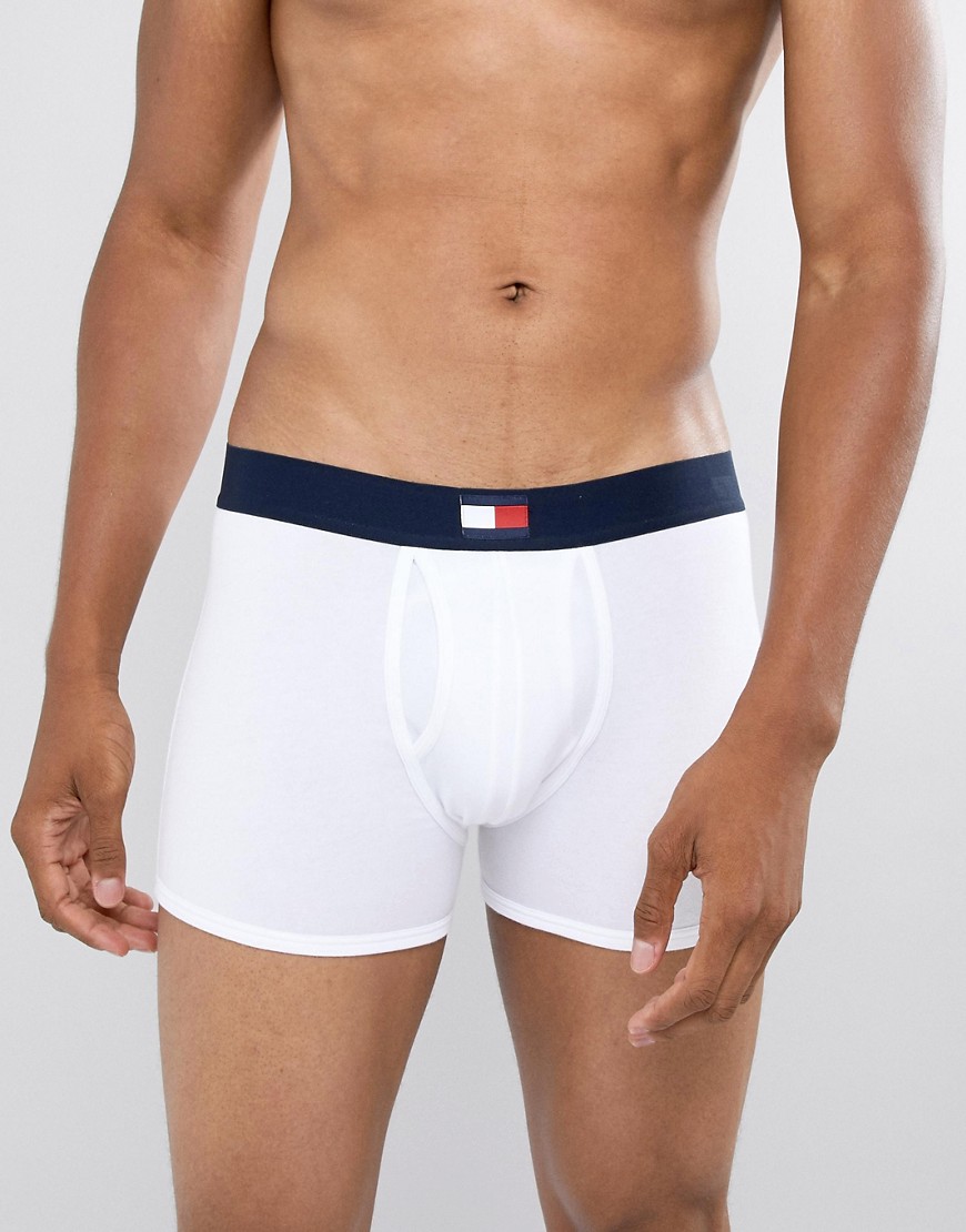 Tommy Hilfiger keyhole trunk with waistband flag in white