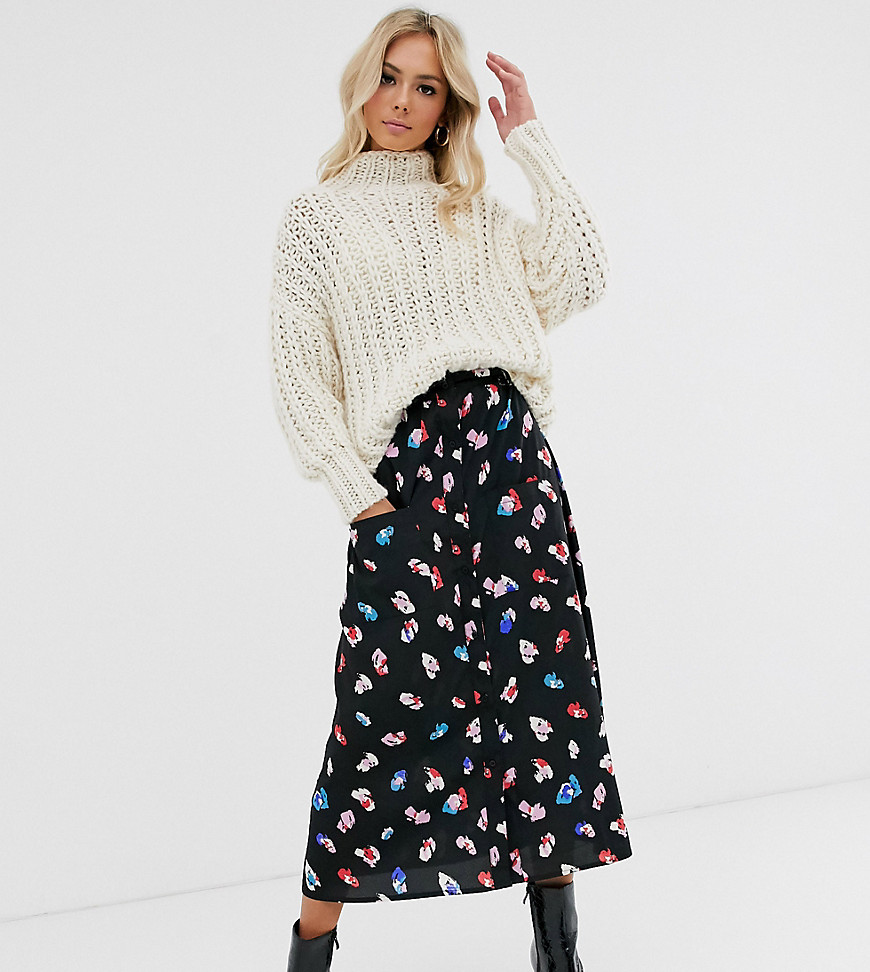 Wednesday's Girl midaxi skirt in bright floral