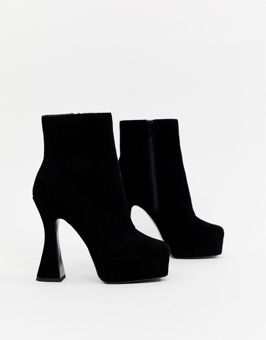Asos Design Equality Suede Platform Boots-black