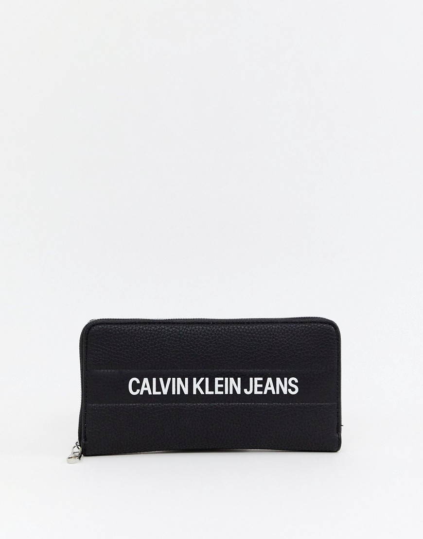 Calvin Klein jeans logo zip around purse