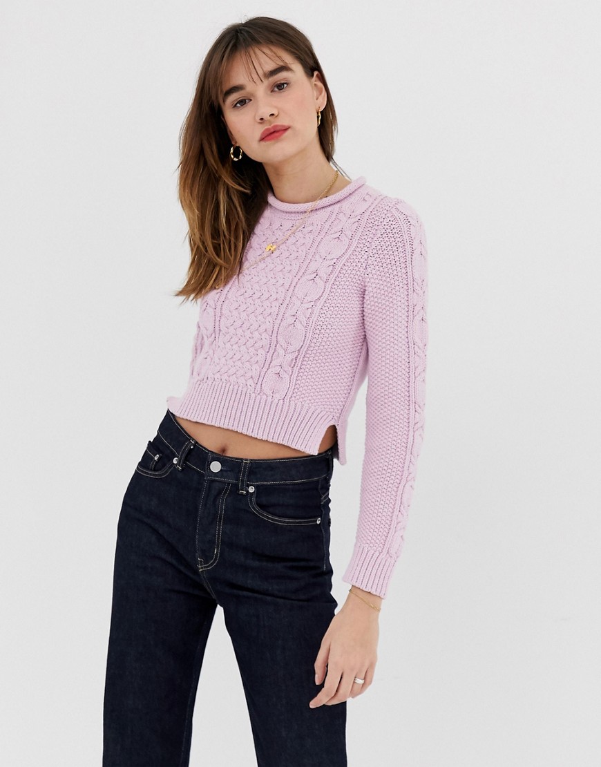 Whistles Limited cotton cable knit jumper