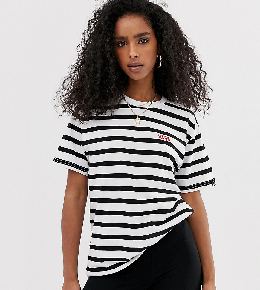 Vans Exclusive striped small logo t-shirt