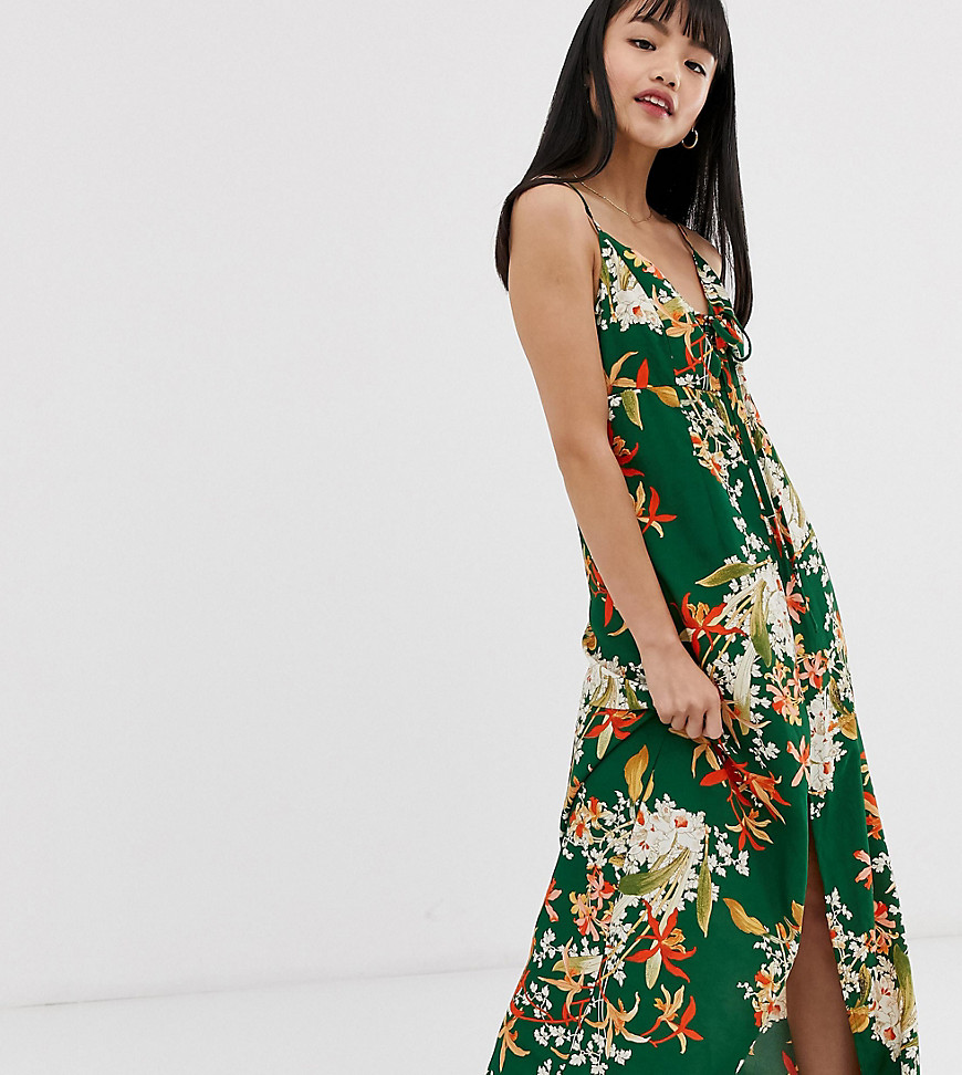 Brave Soul Petite polly maxi dress in floral print