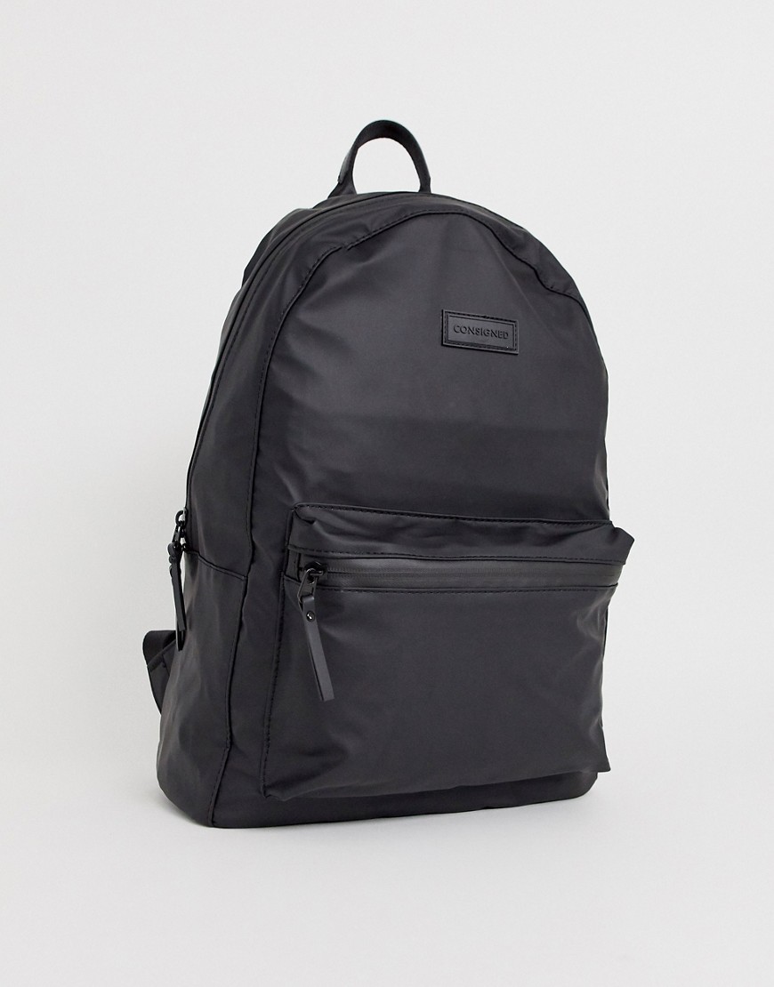 Consigned backpack in black