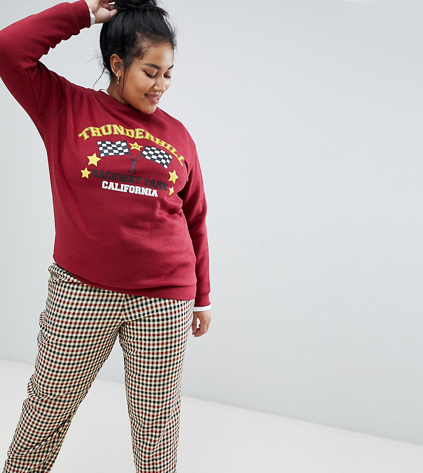 Daisy Street Plus relaxed sweatshirt with vintage print