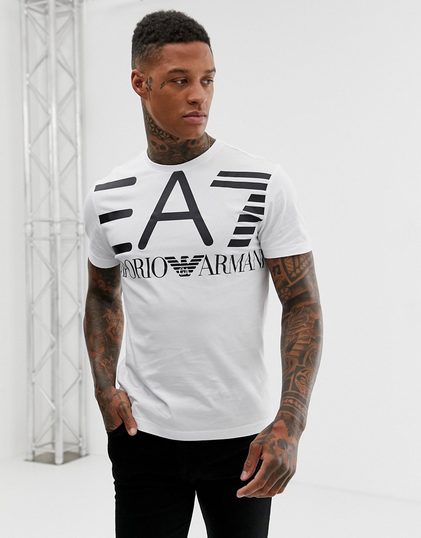 EA7 oversized logo t-shirt in white