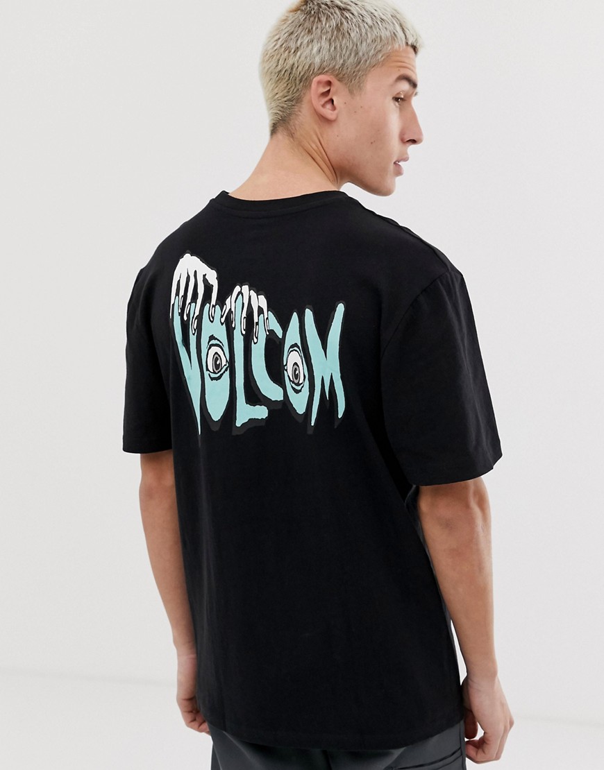 Volcom Panic t-shirt with back print in black