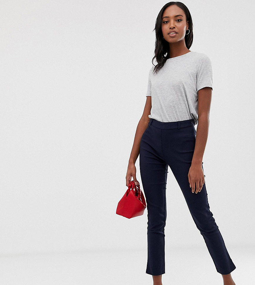 Y.A.S Tall trousers with side zip in navy