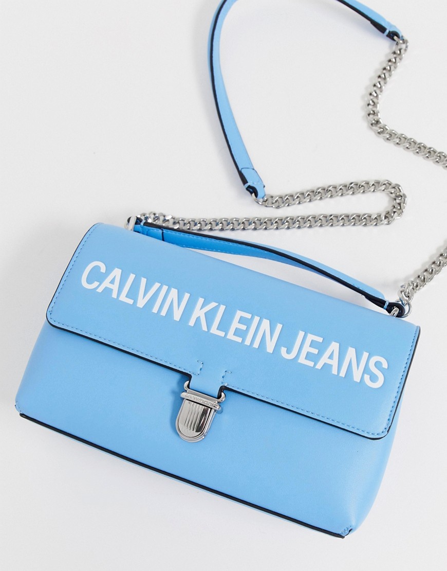 Calvin Klein Jeans satchel bag with chain detail