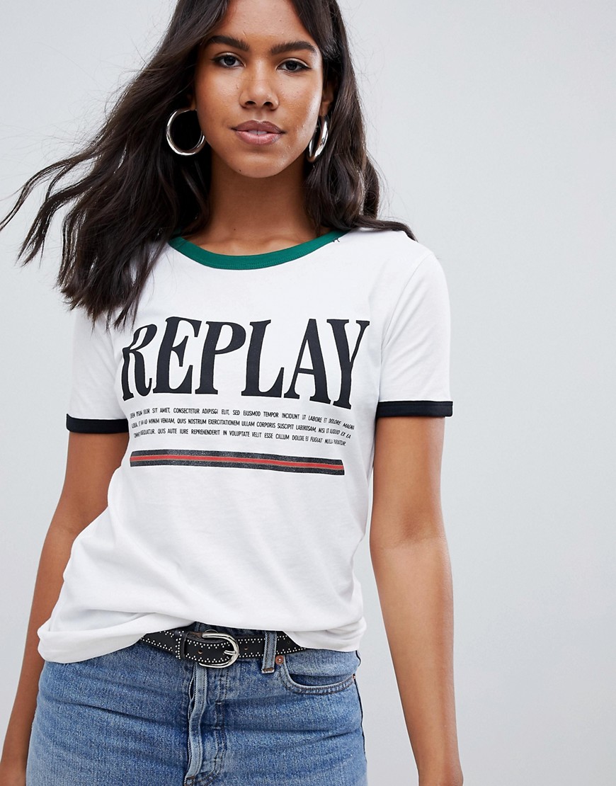 Replay- Replay Stripe T-Shirt
