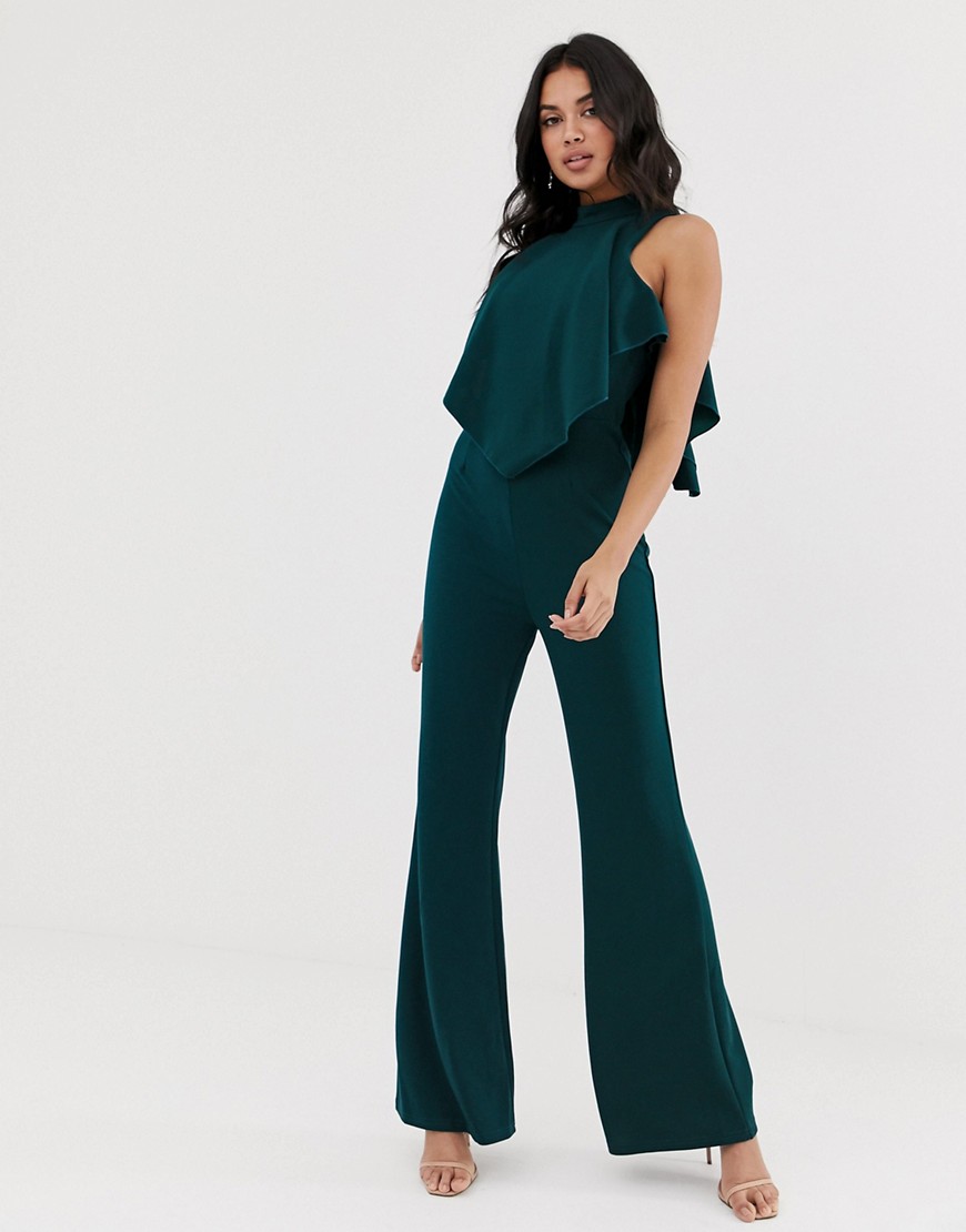 Girl In Mind frill high neck jumpsuit