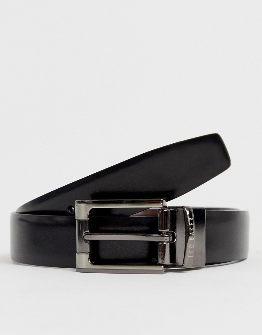 Ted Baker Crafti leather reversible belt in black