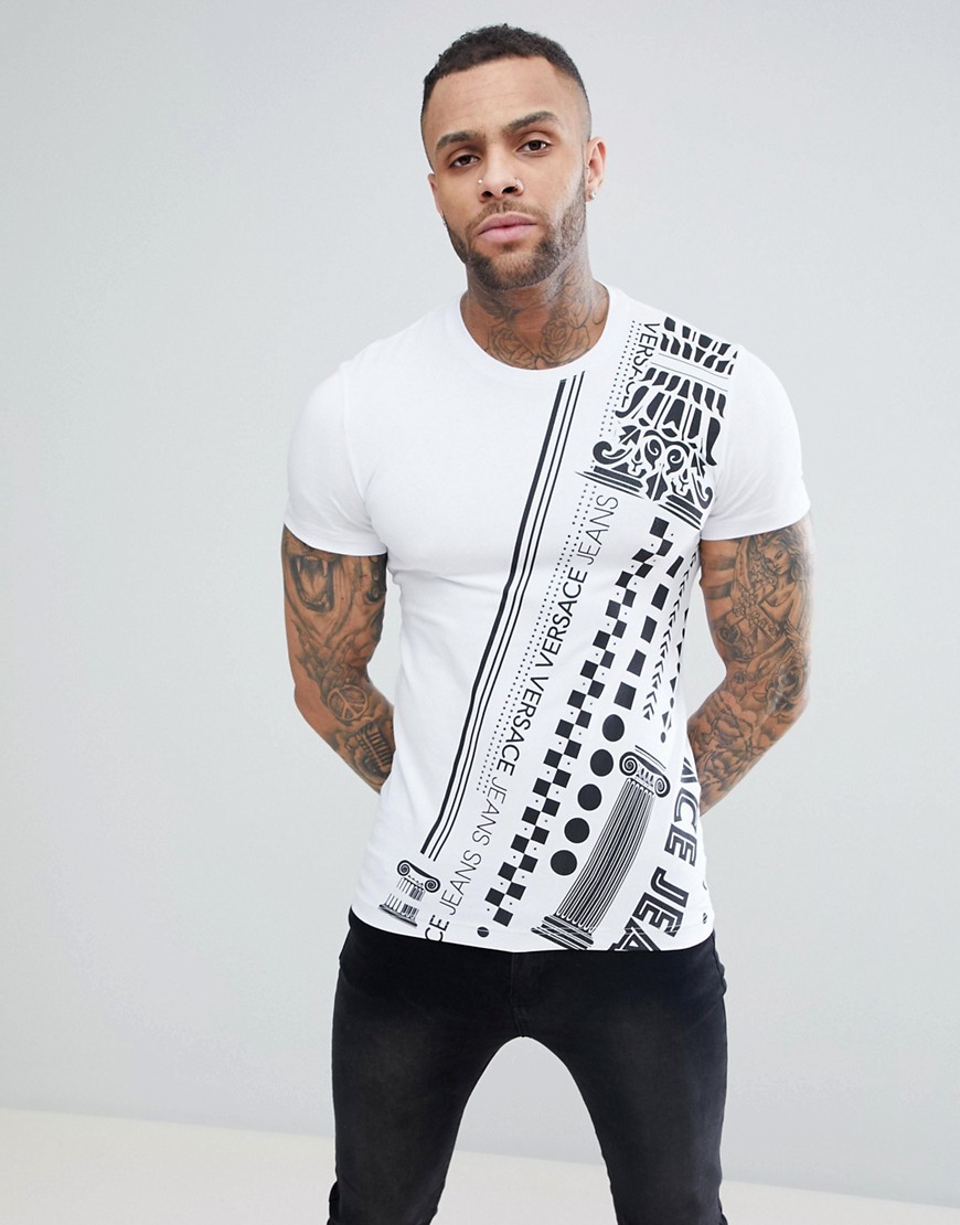 Versace Jeans T-Shirt In White With Print - White