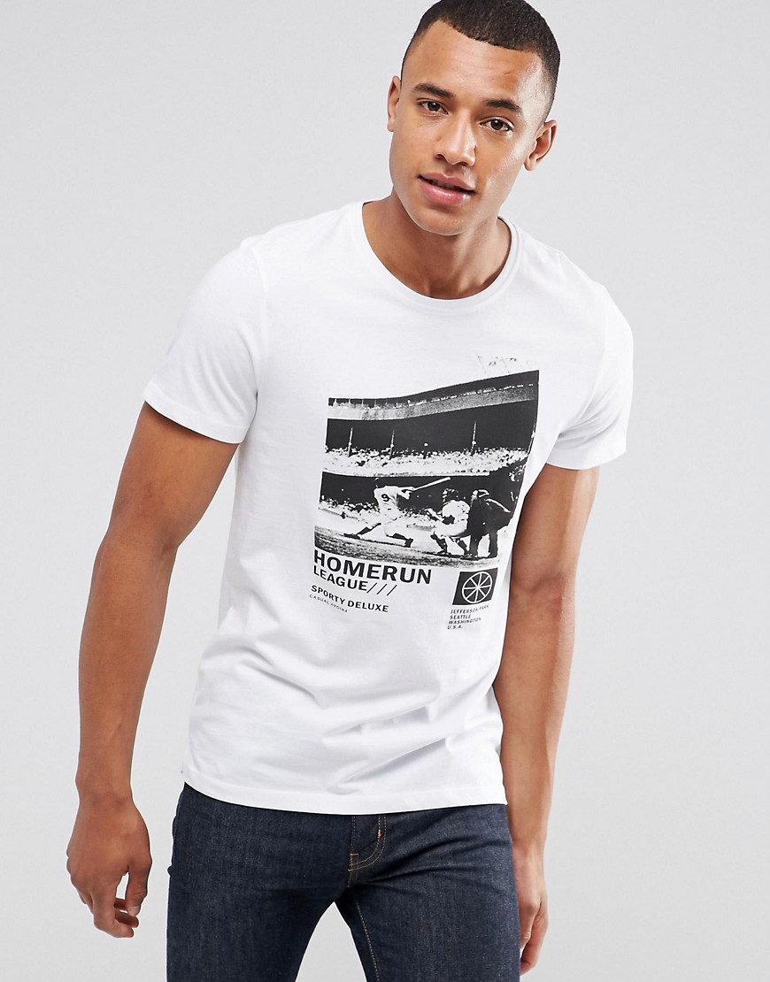 Casual Friday T-Shirt With Photo Print - White
