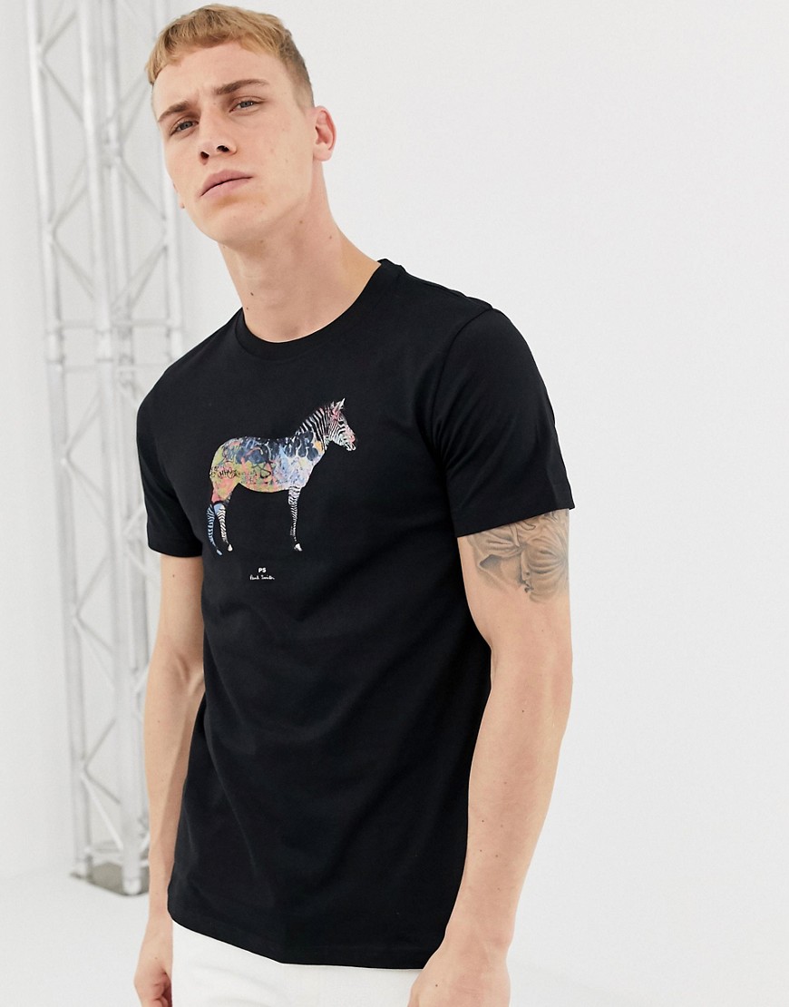 PS Paul Smith zebra graphic slim fit t-shirt in black