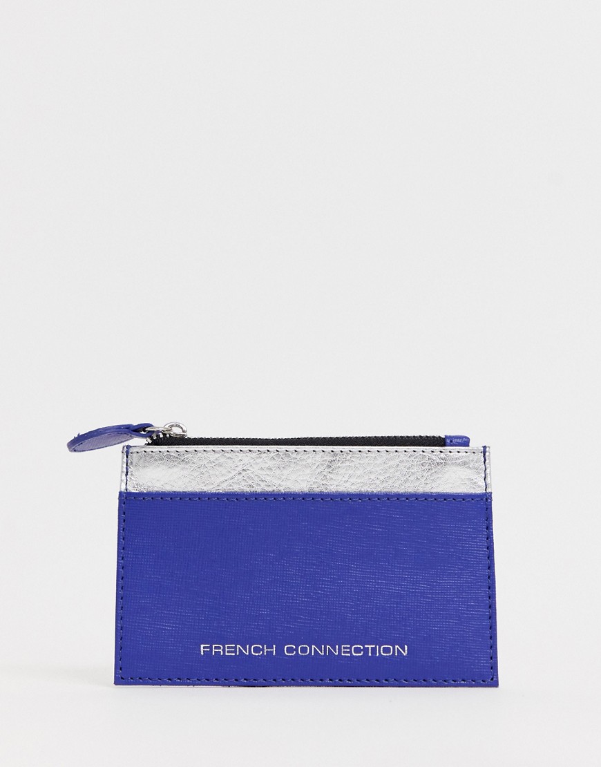 French Connection leather coin purse and card holder