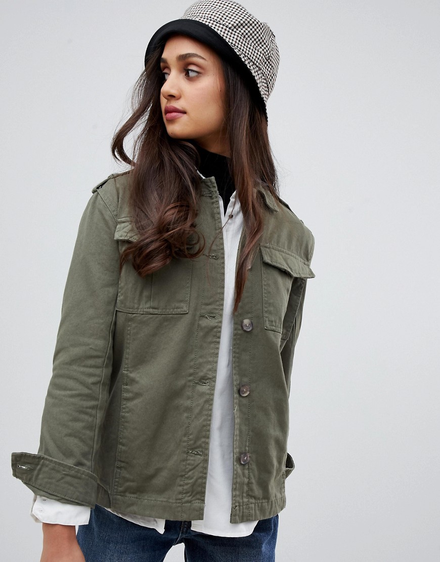 Brave Soul bamboo lightweight jacket in twill
