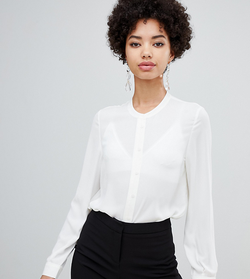 Warehouse button front shirt in ivory