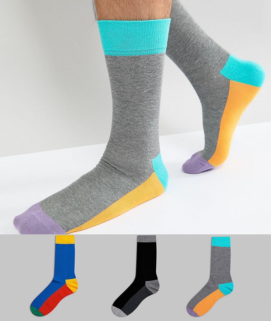 3 пары носков HS by Happy Socks - Мульти 