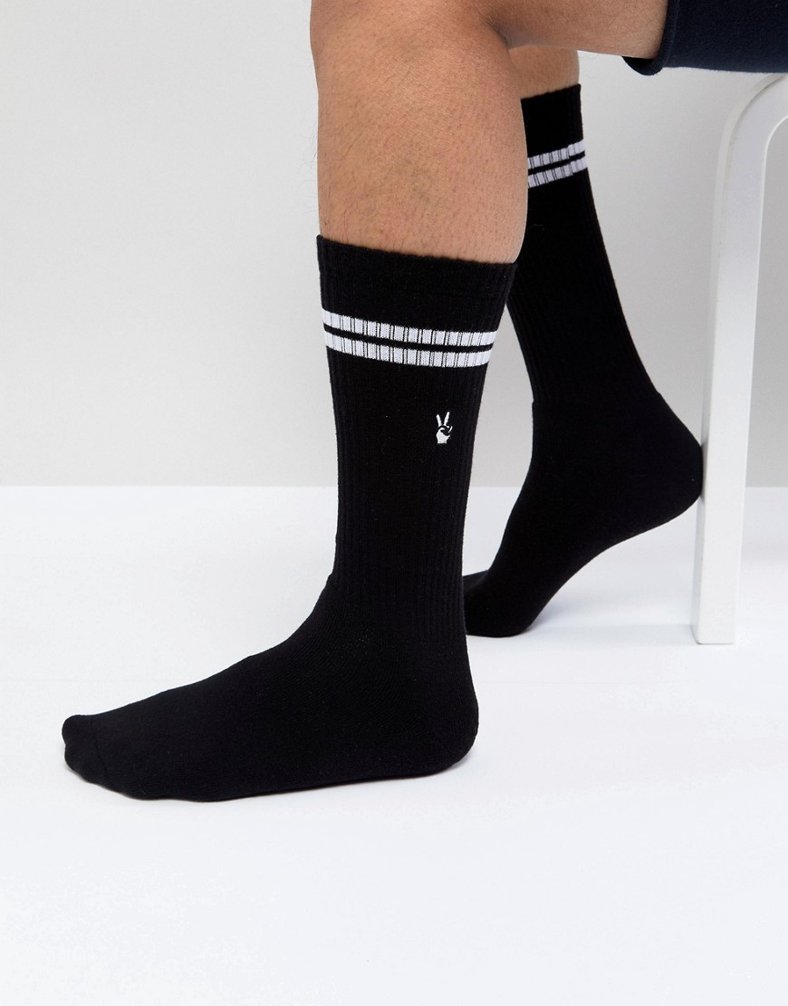 Urban Eccentric Peace Sport Socks - Black
