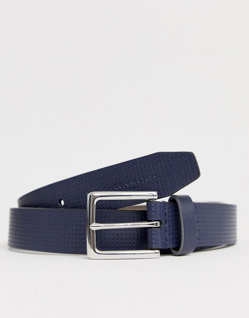 French Connection perforated buckle belt