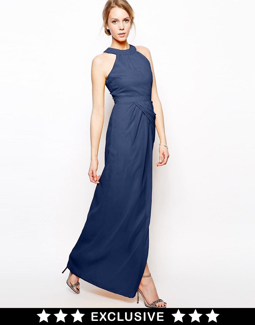 VLabel London | VLabel London Titchfield Maxi Dress With Halterneck at ASOS