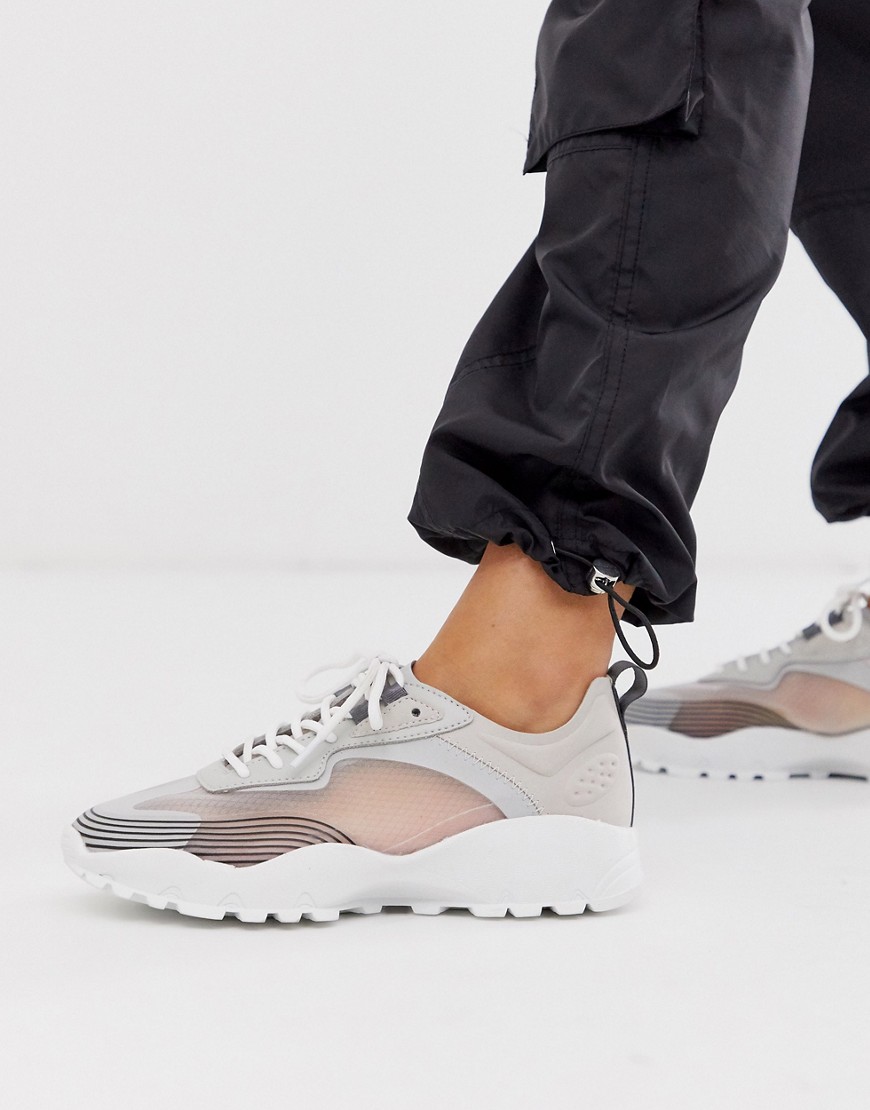 Asos Design Drive Chunky Sneakers In Gray Mix