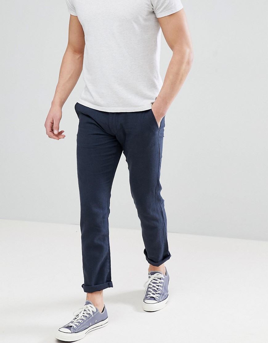 Selected Homme Linen Trouser In Tapered Fit