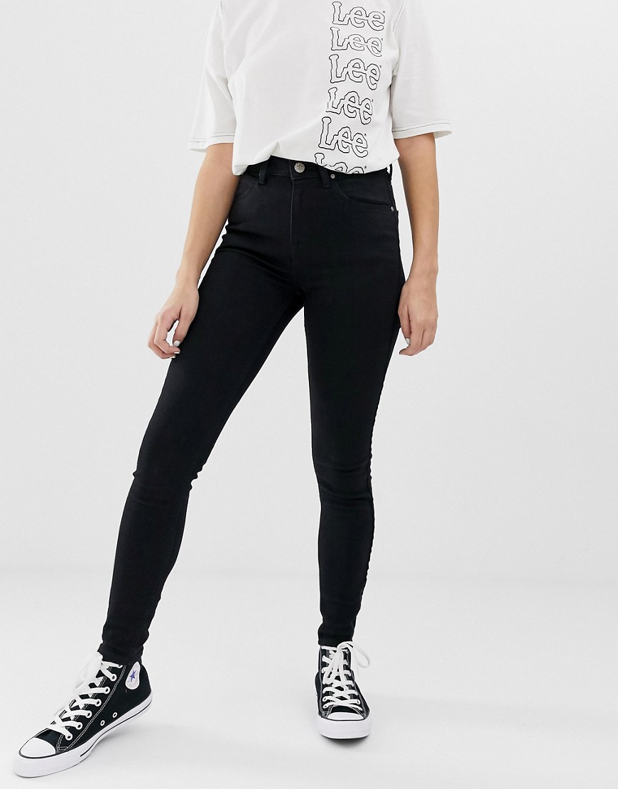 Lee Scarlett high rise skinny jeans with zip sides