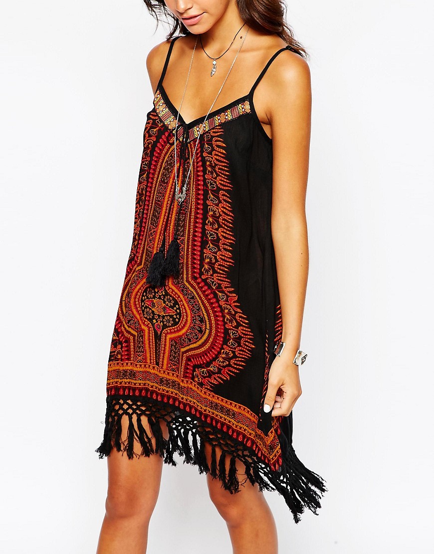 Band of Gypsies | Band Of Gypsies Printed Dress with Low Back and ...