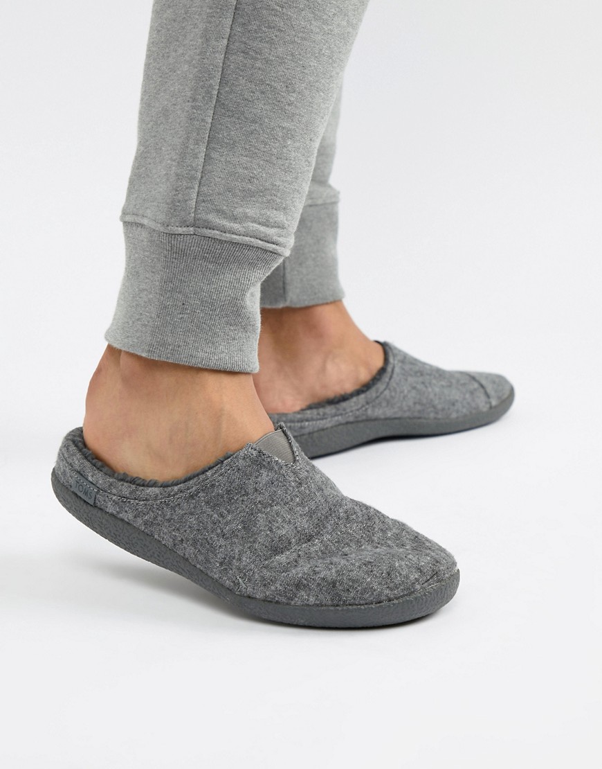 TOMS Berkeley slippers in grey felt - Grey